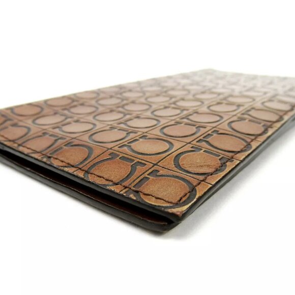 Salvatore Ferragamo Long Bill Compartment Gancini Leather Used Authentic - Picture 10 of 16